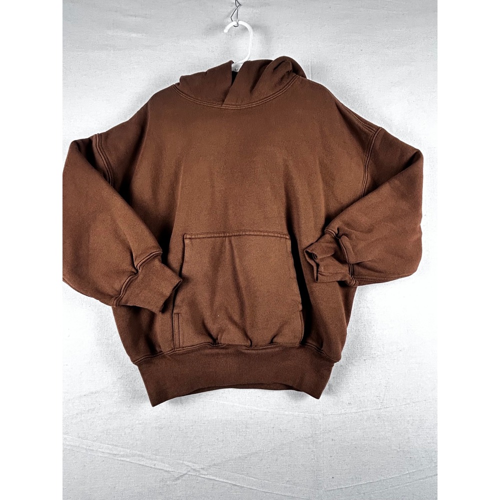 Yeezy Gap Kids Double Layer Hoodie Brown 701378-01 Size S 6-7 Pullover Cotton